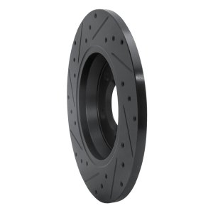 Volkswagen EuroVan Brake Rotor (1) - Rear Right - R1 Concepts - Drilled & Slotted - Black - `01-`03